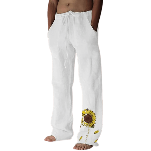 Light & comfortable men's summer trousers made of linen – Nilo-Green-S-The Livary