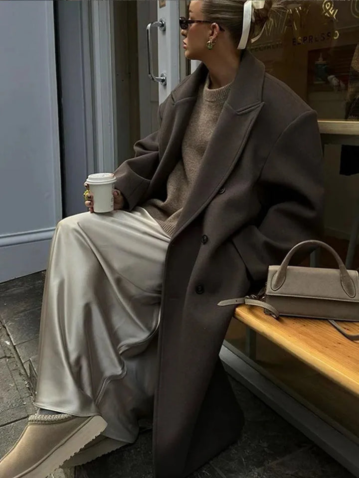 Comfortable Long Women's Coat - Sophie-S-The Livary