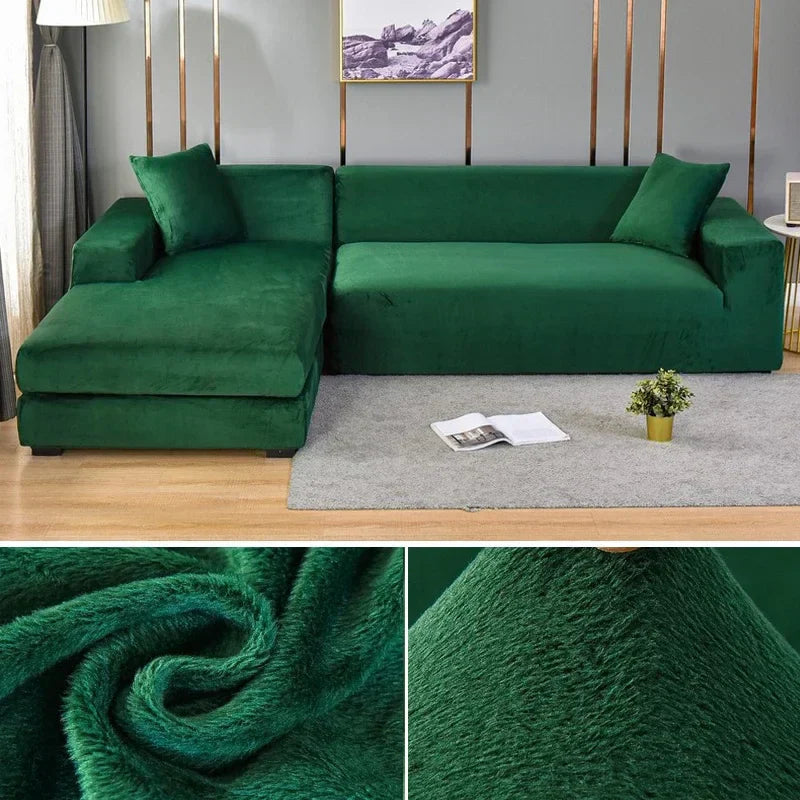 Stretch Velvet Sofa Cover with Luxury Finish - Sofina-Pink-1 Zit (90-140CM)-The Livary