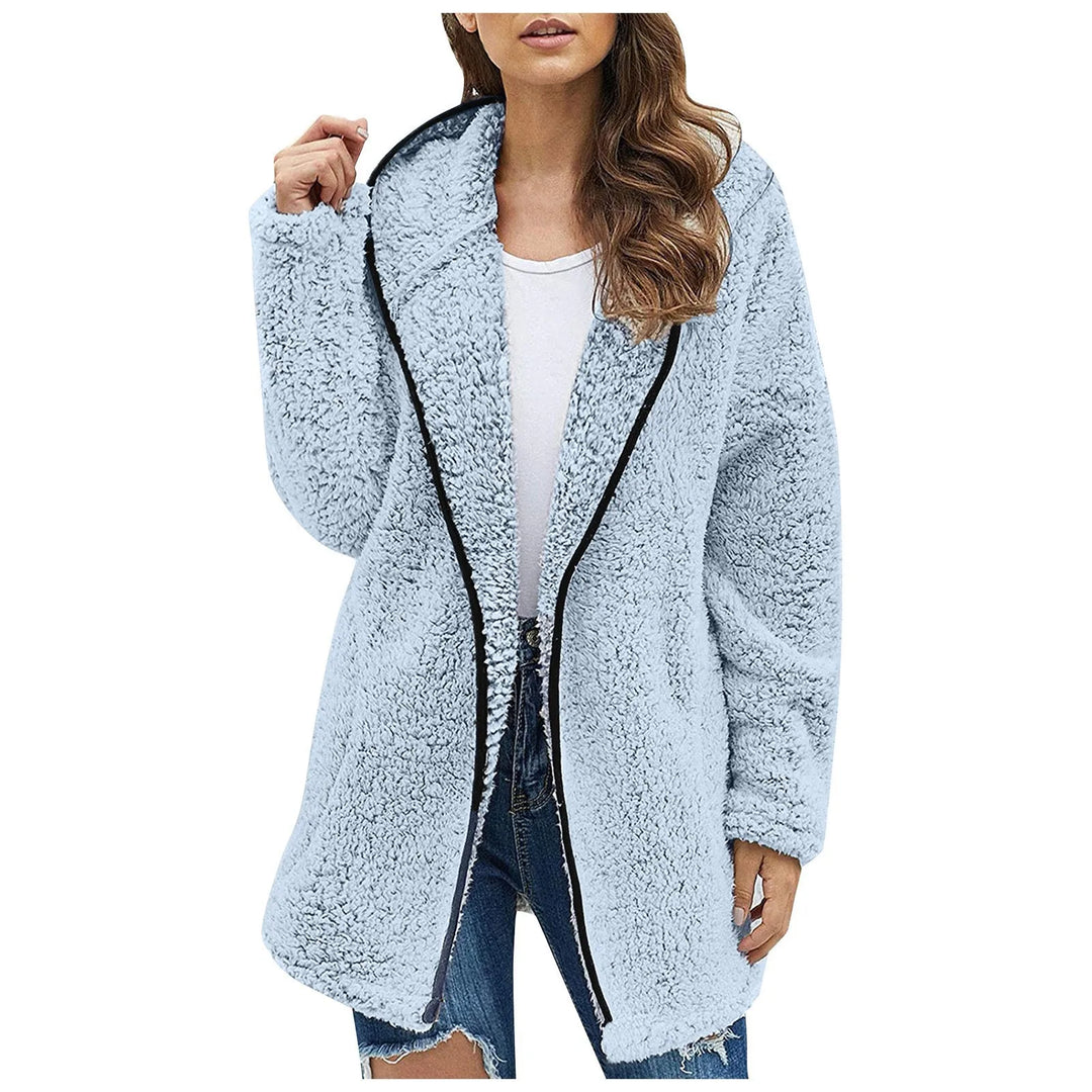 Trendy Lang Fleece Women's Jacket - Luna-Blue-S-The Livary
