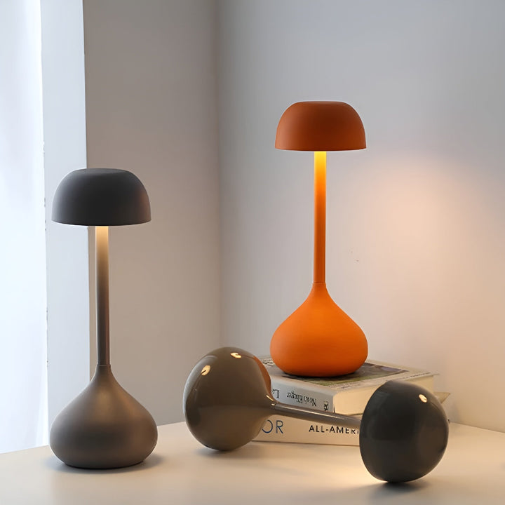 Wireless Dimmable Mushroom Table Lamp - GlowMush-White Mat-The Livary