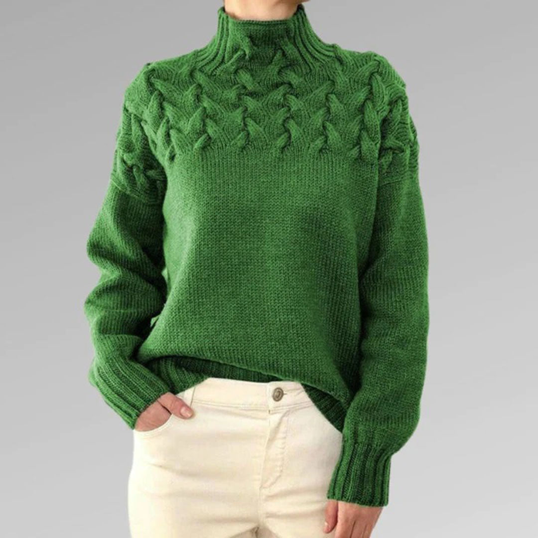 Knitted Ladies' Turtleneck - Isabelle-Light blue-S-The Livary