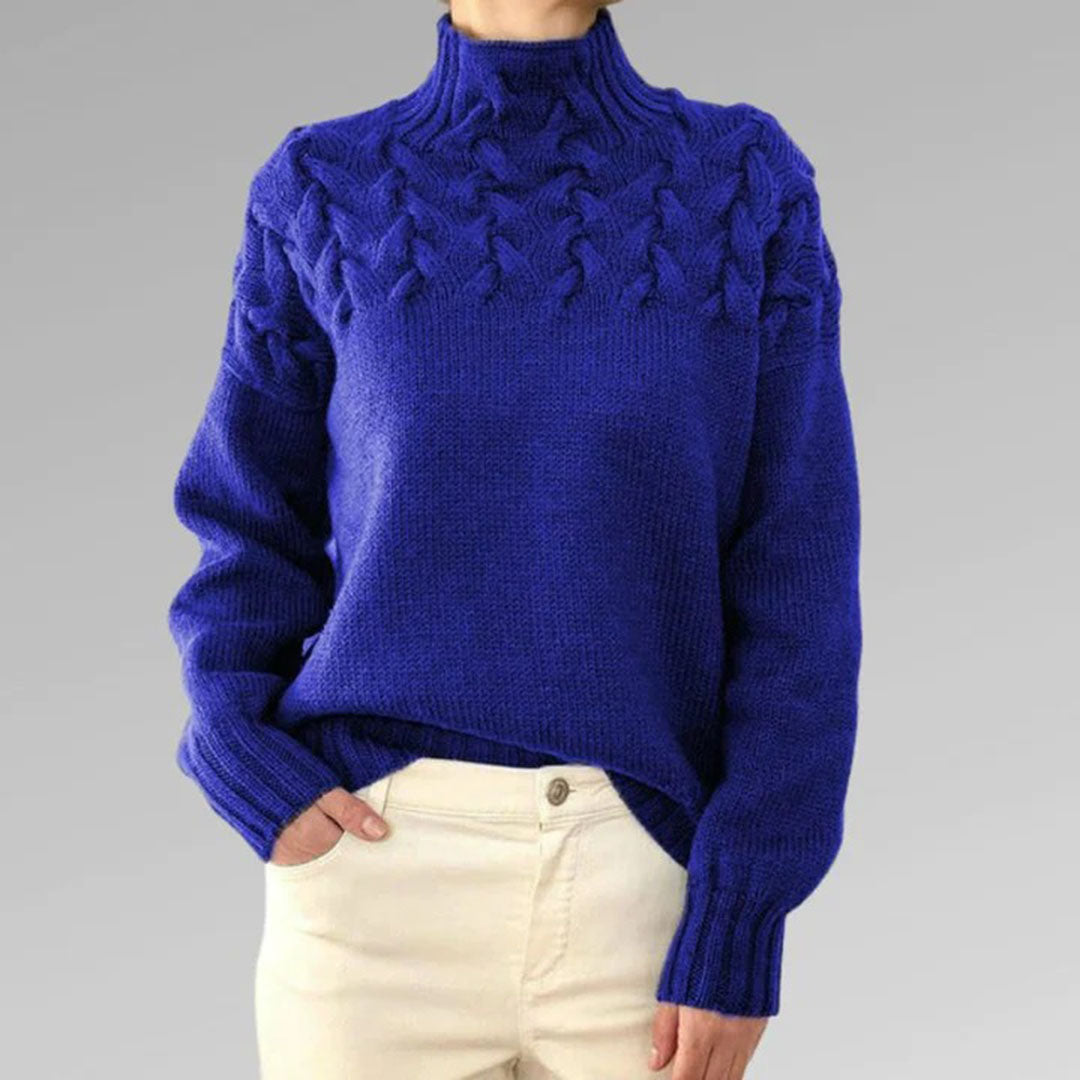 Knitted turtlenecks for women - Elara-Heavenly blue-S-The Livary