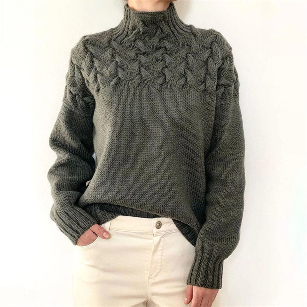 Knitted Ladies' Turtleneck - Isabelle-Gray-S-The Livary