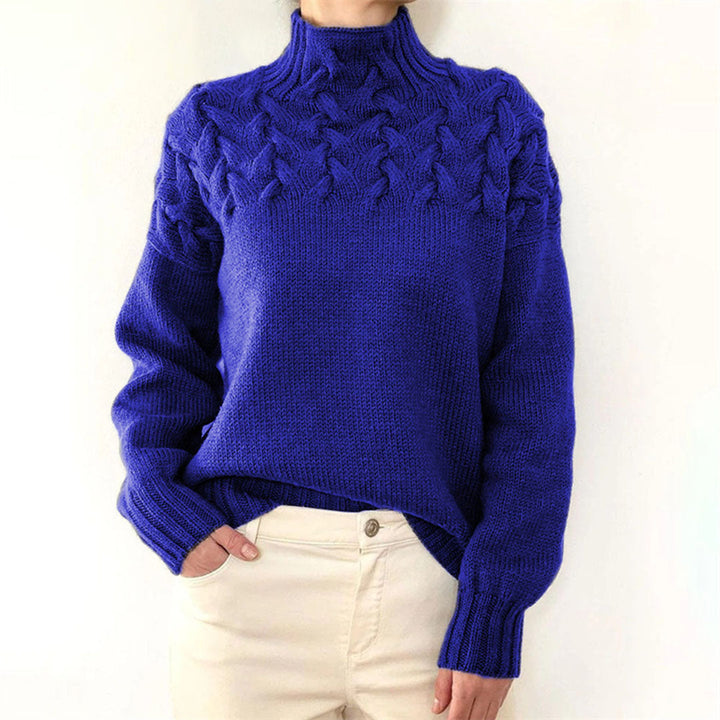 Knitted Ladies' Turtleneck - Isabelle-Blue-S-The Livary
