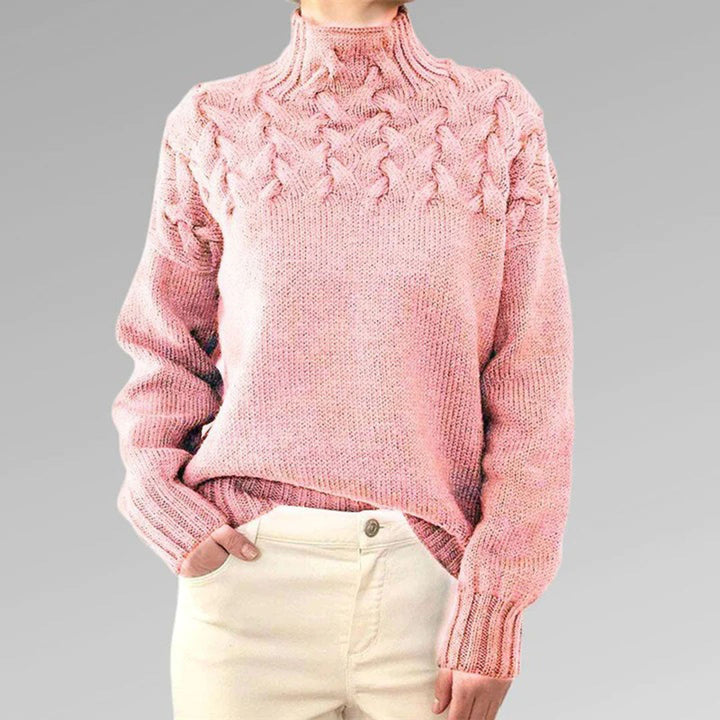 Knitted Ladies' Turtleneck - Isabelle-Light blue-S-The Livary