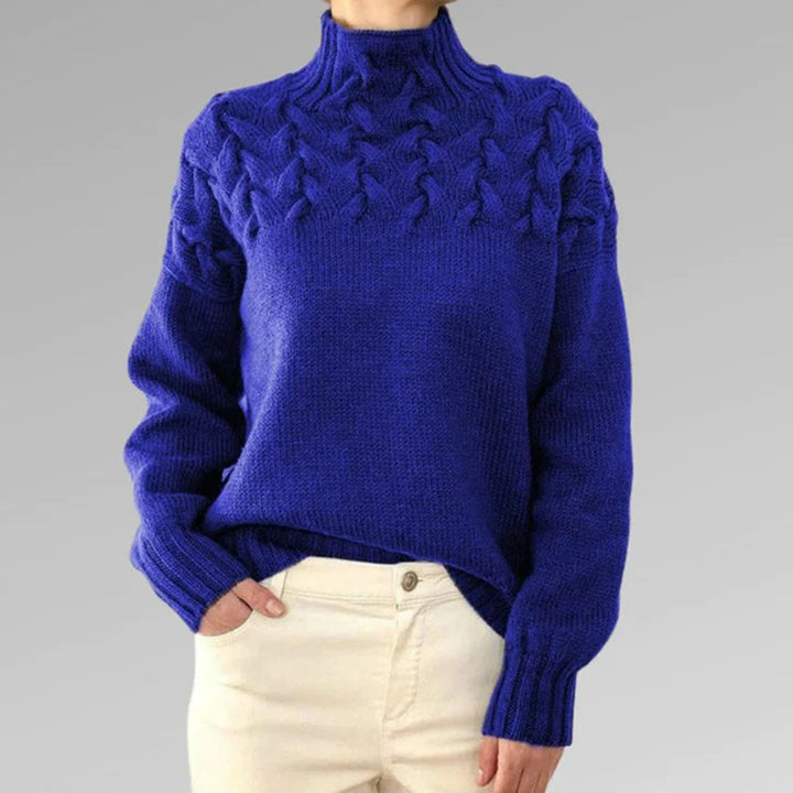 Knitted Ladies' Turtleneck - Isabelle-Light blue-S-The Livary