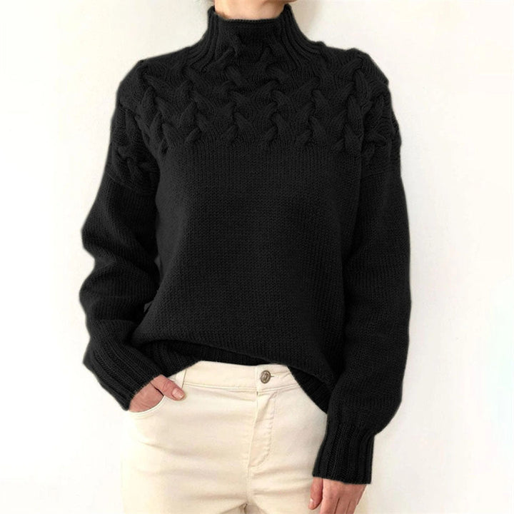 Knitted Ladies' Turtleneck - Isabelle-Black-S-The Livary