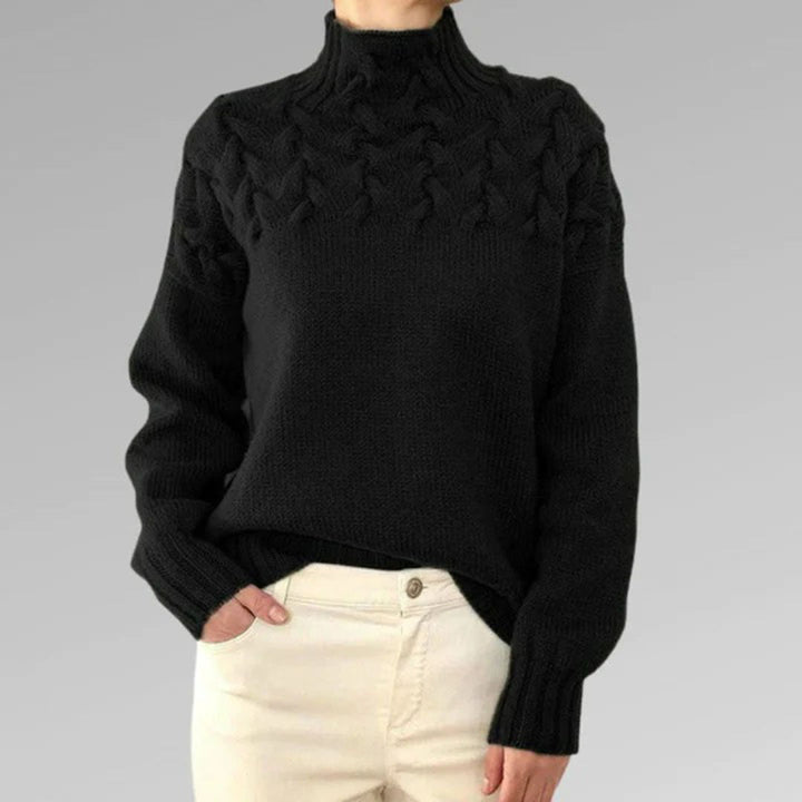 Knitted Ladies' Turtleneck - Isabelle-Light blue-S-The Livary