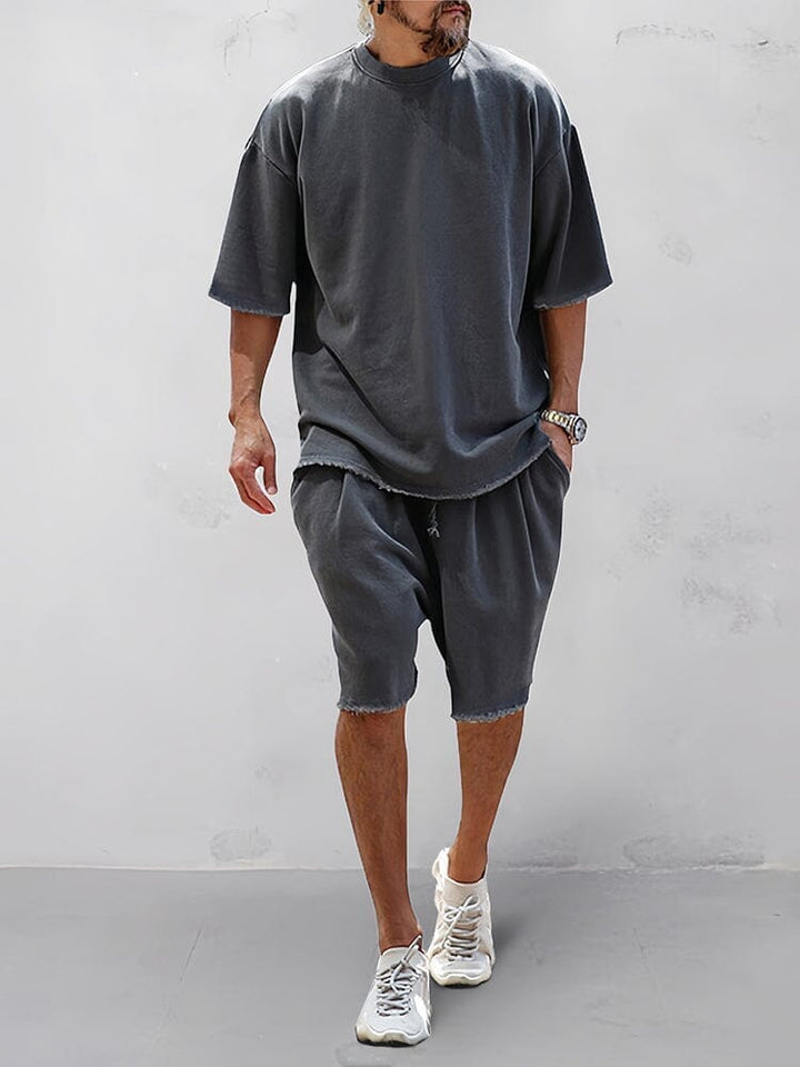 Locking leisure sports set for men – Farid-Dark grey-M-The Livary
