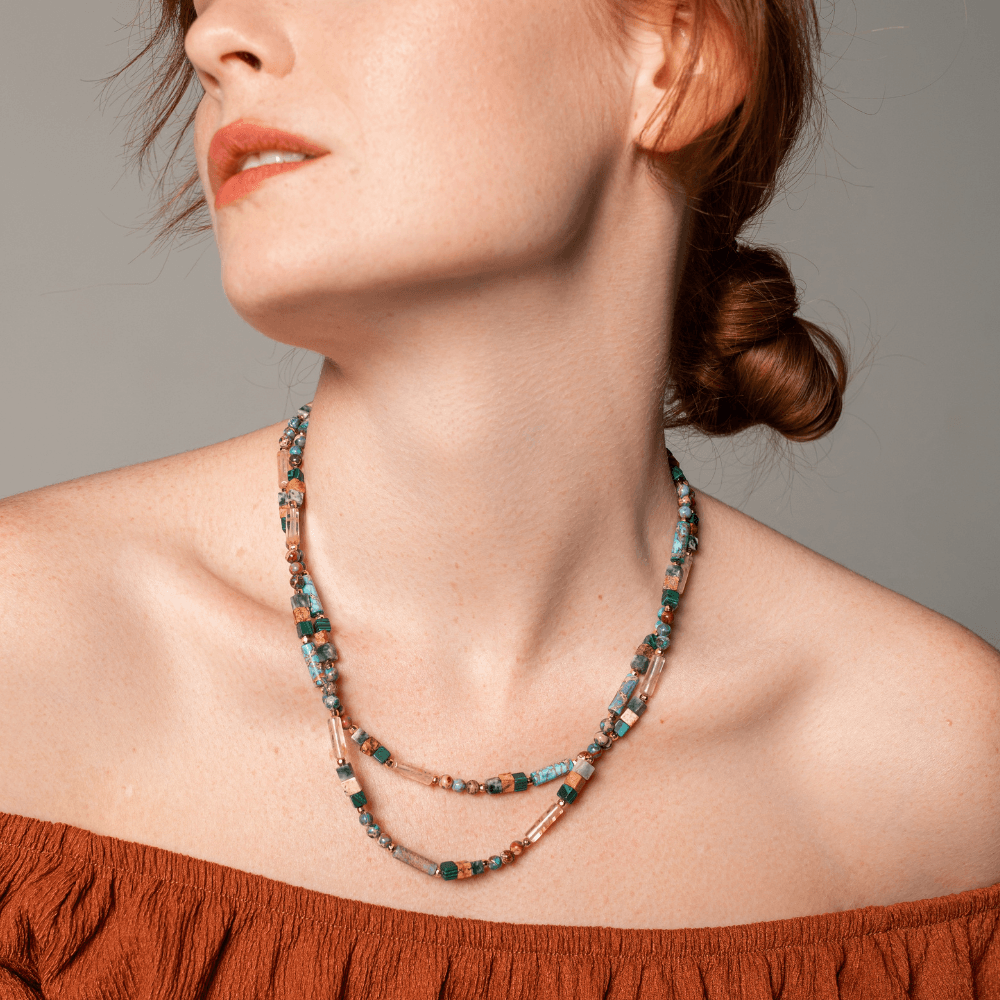 Gemstone Choker Necklace - Isabella-The Livary