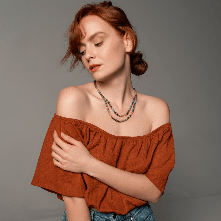 Gemstone Choker Necklace - Isabella-The Livary