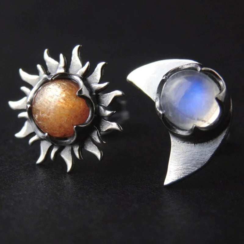 Earrings Sun and Moon - Sunny-The Livary