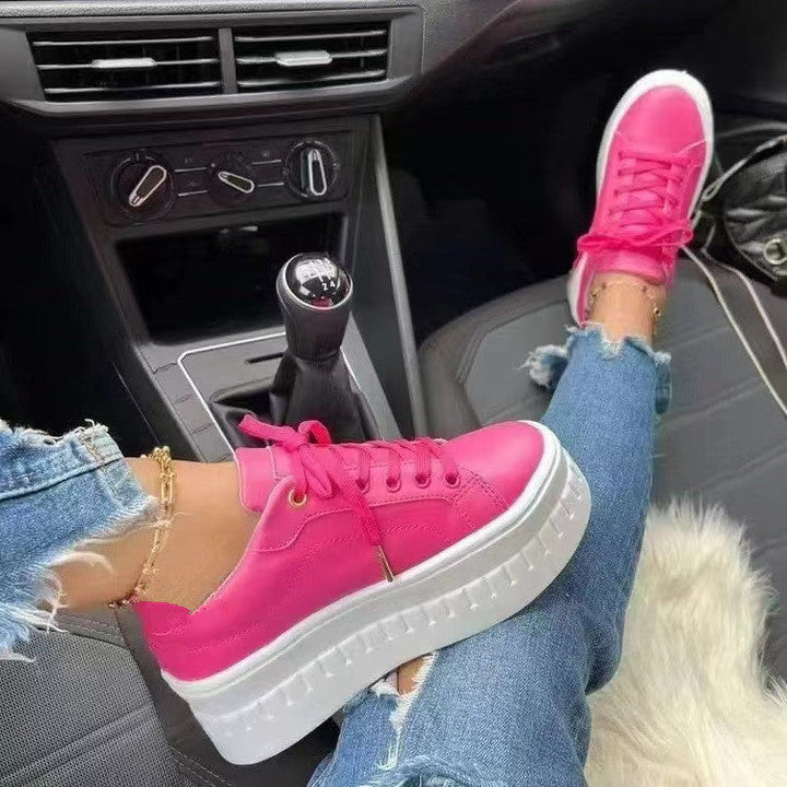 Stylish Luxury Platform Women's Sneakers - Nina-Pink-3.5-The Livary