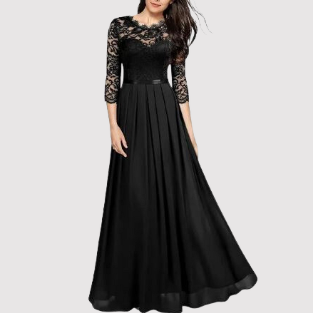 Timeless Maxi Evening Dress - Celeste-Black-S-The Livary