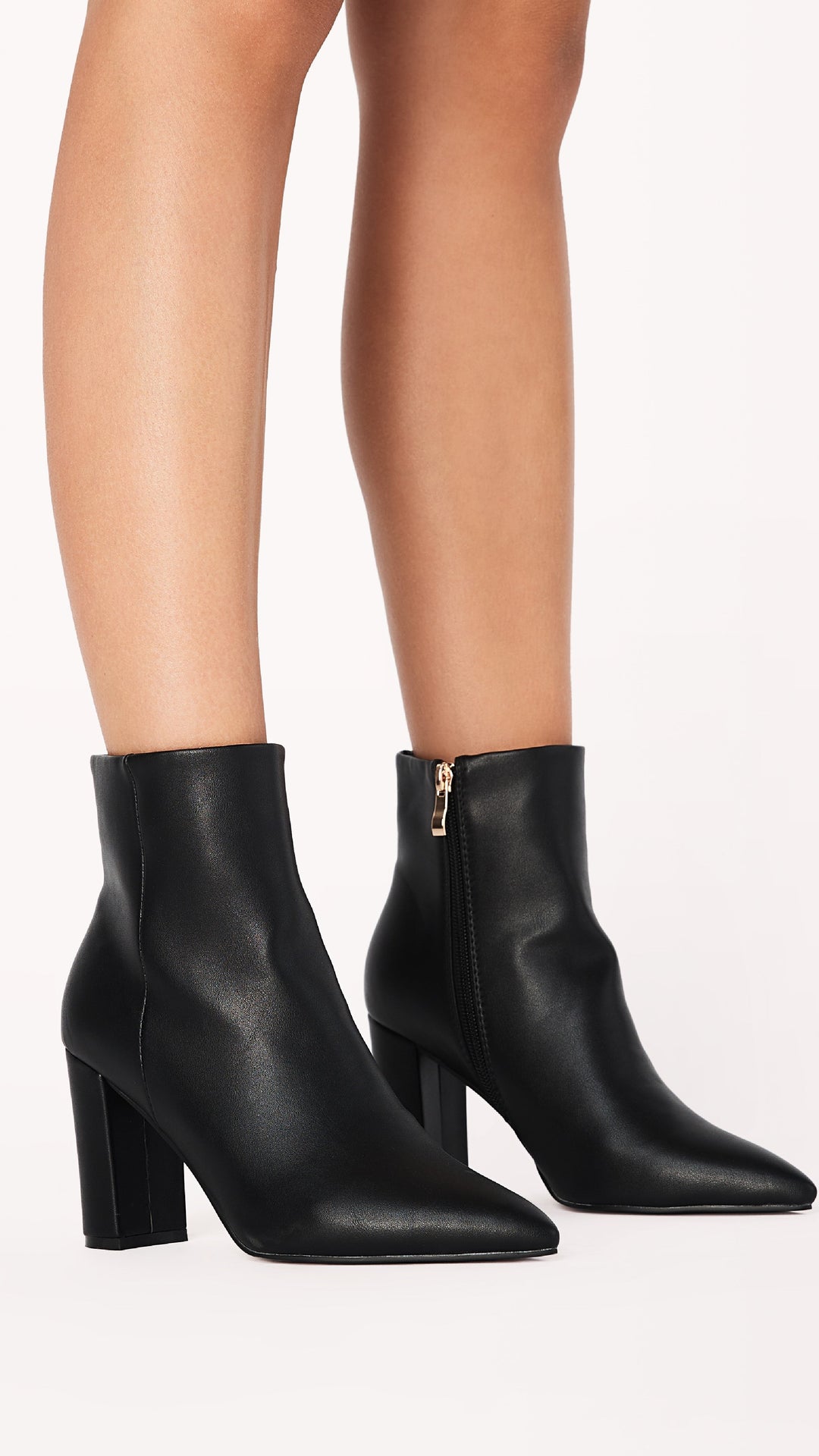 Fashionable Casual Ankle Boots - Elonette-Black-3-The Livary