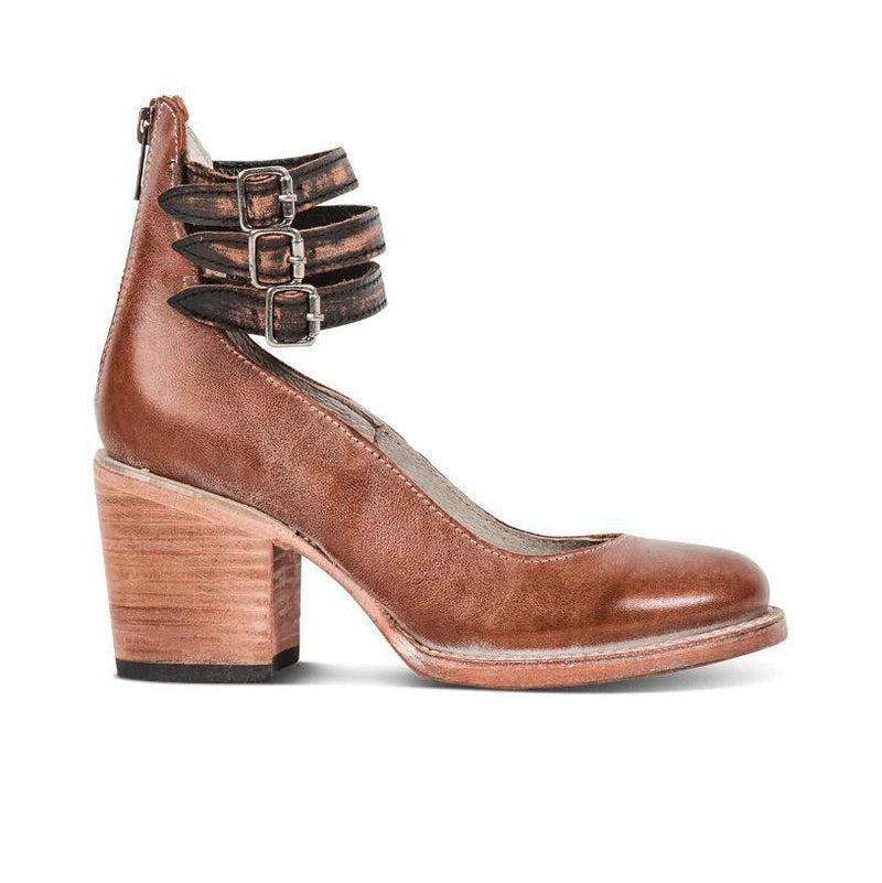 Comfortable & stylish women's leather shoes with non-slip sole – Amalia-Brown-2.5-The Livary
