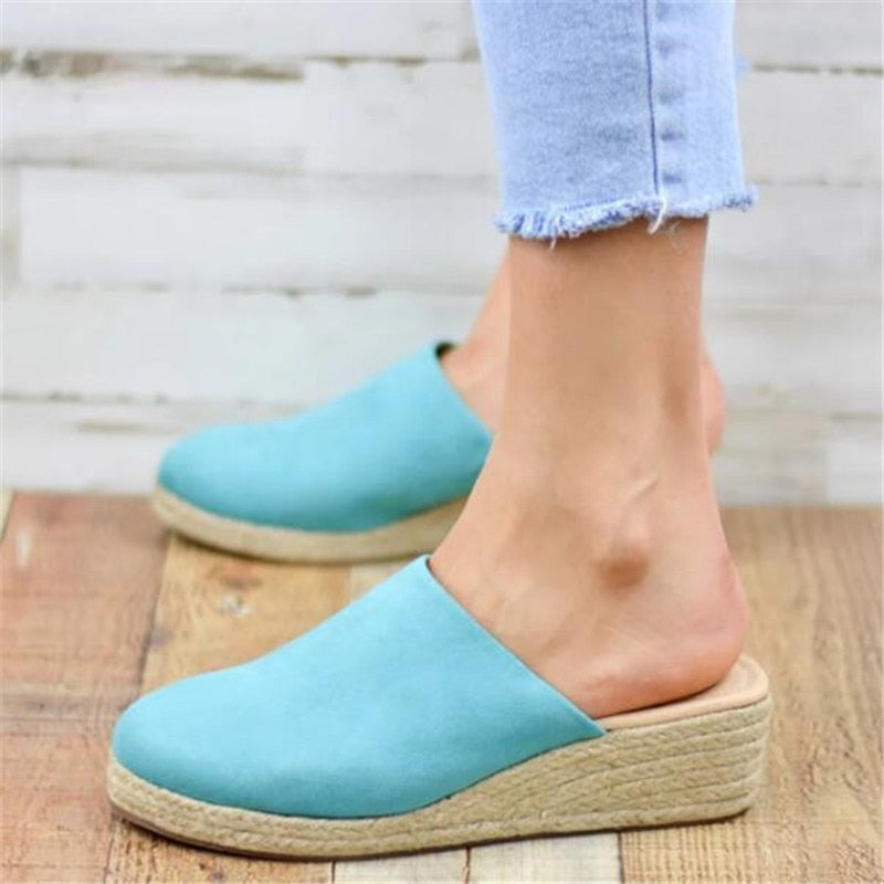 Retro Chic Wedge Sandals - Vera-Beige-4.5-The Livary