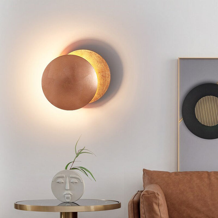 Solar Eclipse Wall Lamp - Solaris-Gold-7.87 inches-The Livary