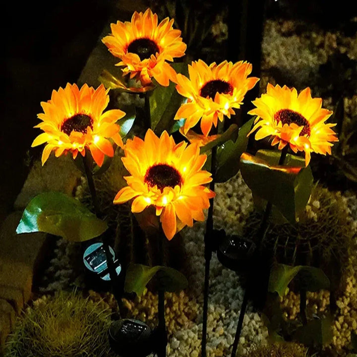 Waterproof Solar Energy Sunflower Lamp - SolarBloom-1-The Livary