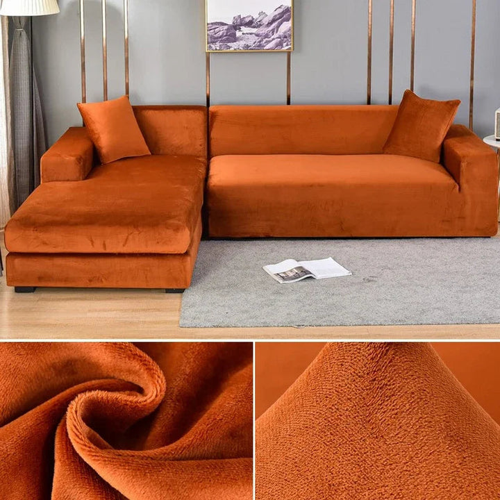 Stretch Velvet Sofa Cover with Luxury Finish - Sofina-Pink-1 Zit (90-140CM)-The Livary