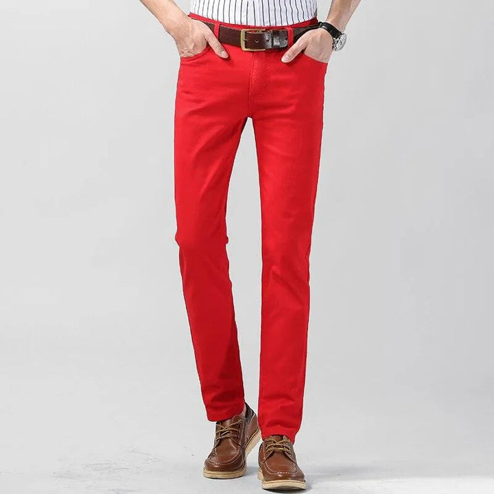 Coloured Trousers for Men – Milan-Red-28-The Livary