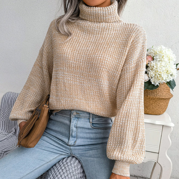 Comfy Knitted Turtleneck - Emilia-Apricot-S-The Livary