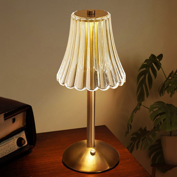 Golden Crystal Table Lamp - Aurora Luxe-Classic-The Livary
