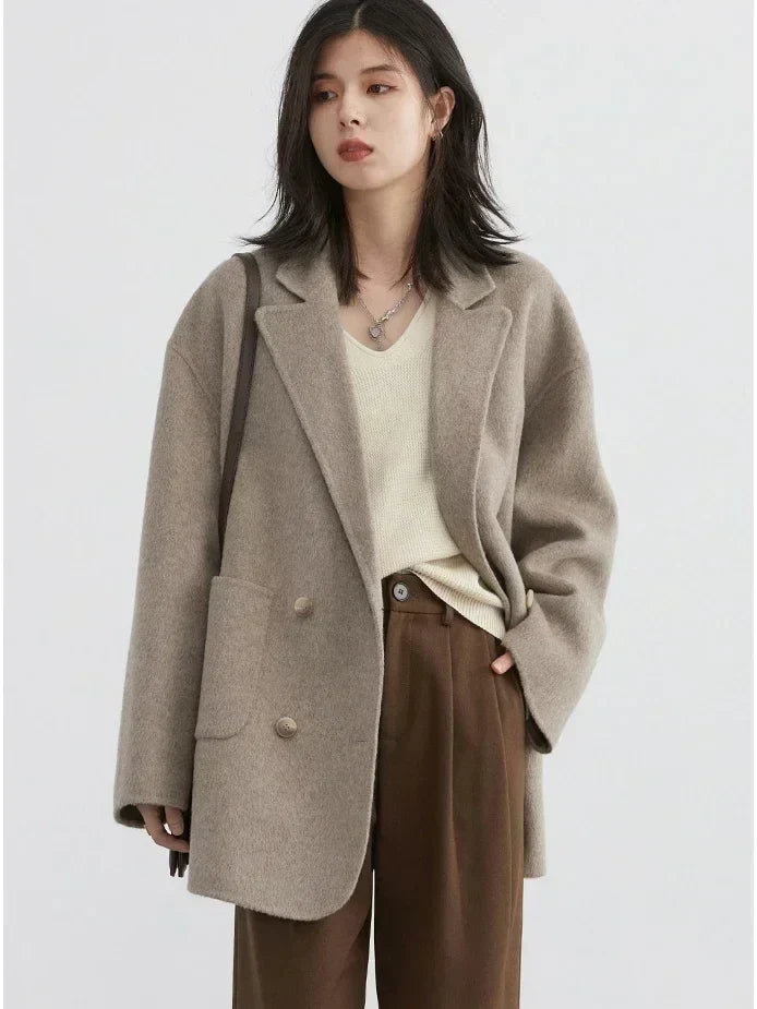 Luxury Wool Women's Coat - Aurora-Green Banana-S-The Livary