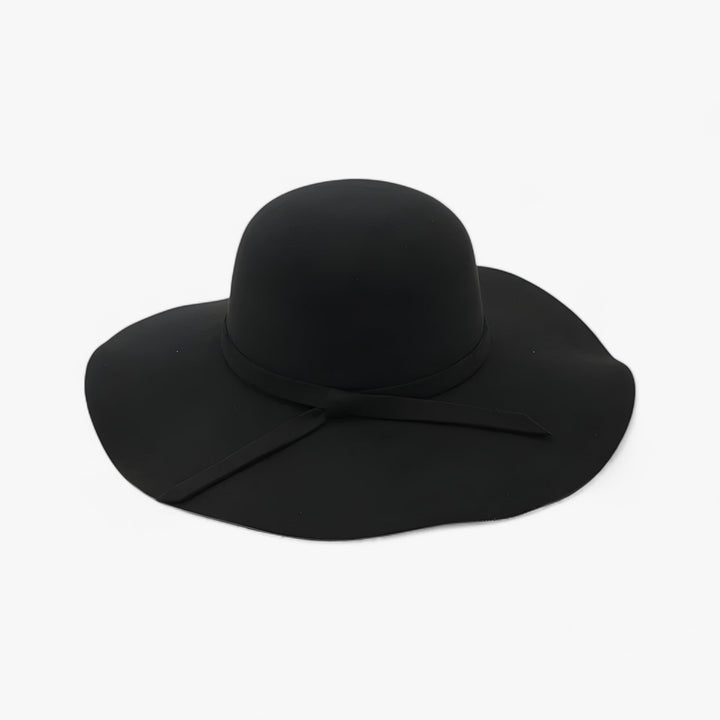 Fedora women's hat made of wool felt – Marveil-Black-The Livary