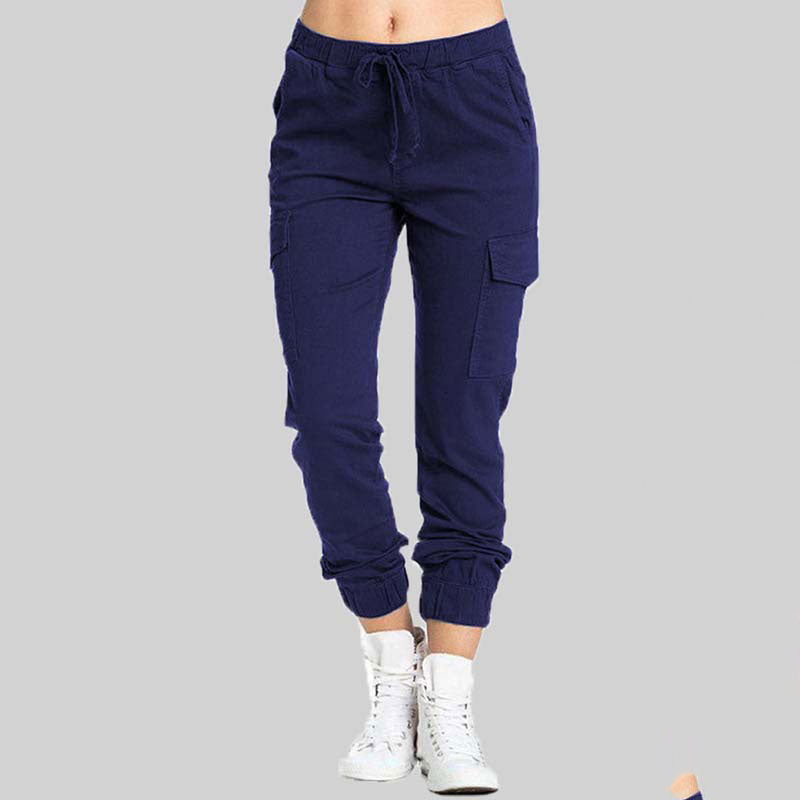 Ladies Cargo Trousers - Nova-Blue-XS-The Livary