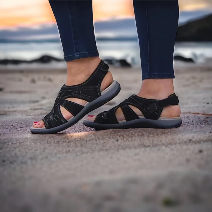 Orthopaedic Ladies Sandals - ComfortTrend-Black-2.5-The Livary
