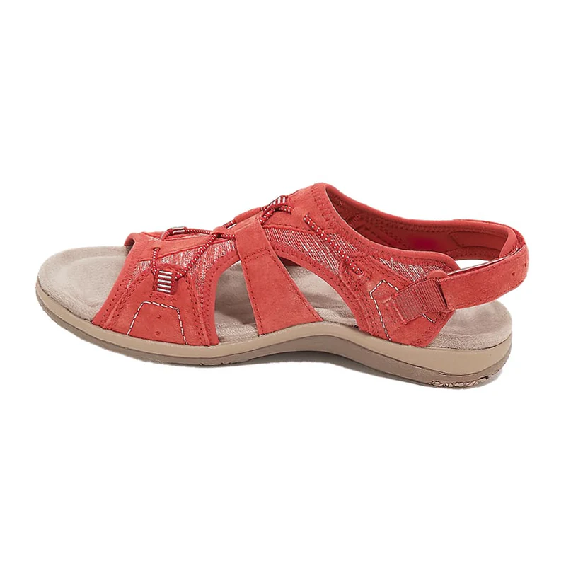 Orthopaedic Ladies Sandals - ComfortTrend-Red-2.5-The Livary