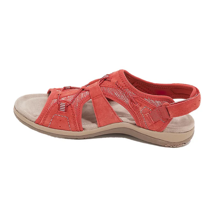 Orthopaedic Ladies Sandals - ComfortTrend-Red-2.5-The Livary