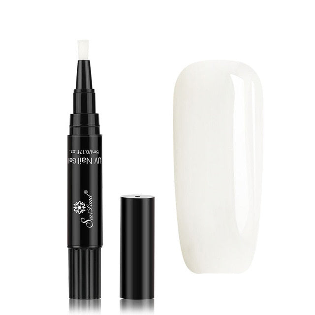 Gel Nail Polish Pen Without UV – Glosséa-White-The Livary