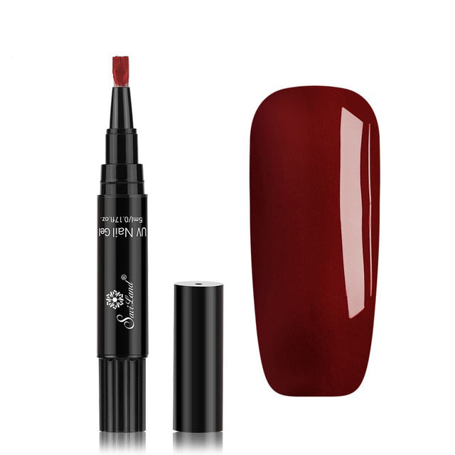 Gel Nail Polish Pen Without UV – Glosséa-Red-The Livary