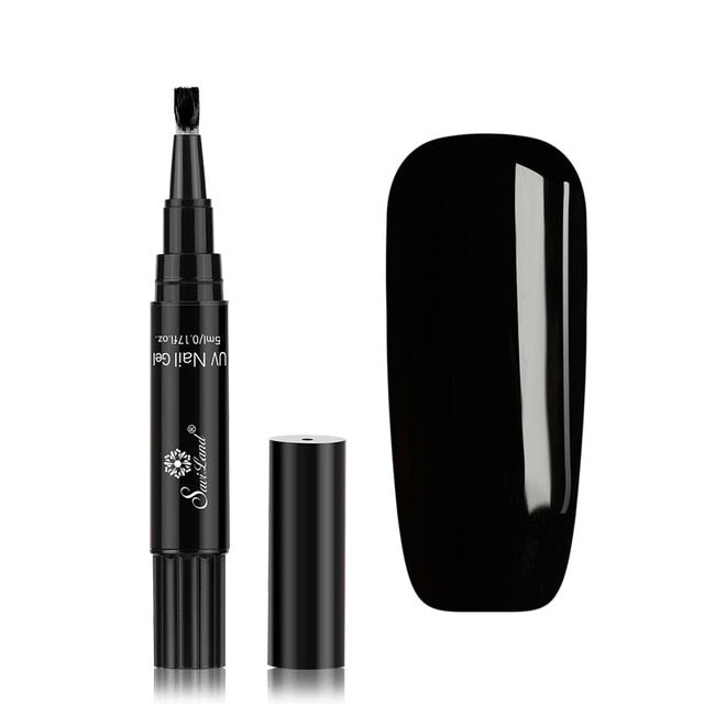 Gel Nail Polish Pen Without UV – Glosséa-Black-The Livary