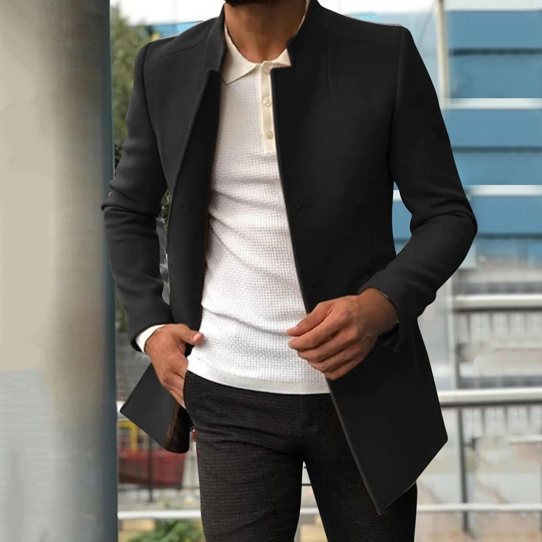 Men's Autumn/Winter Tweed Coat – Lazaro-Black-S-The Livary