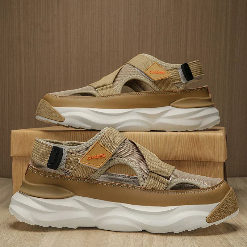 Light EVA summer slippers for women and men with designer look – Elian-Beige-3.5-The Livary
