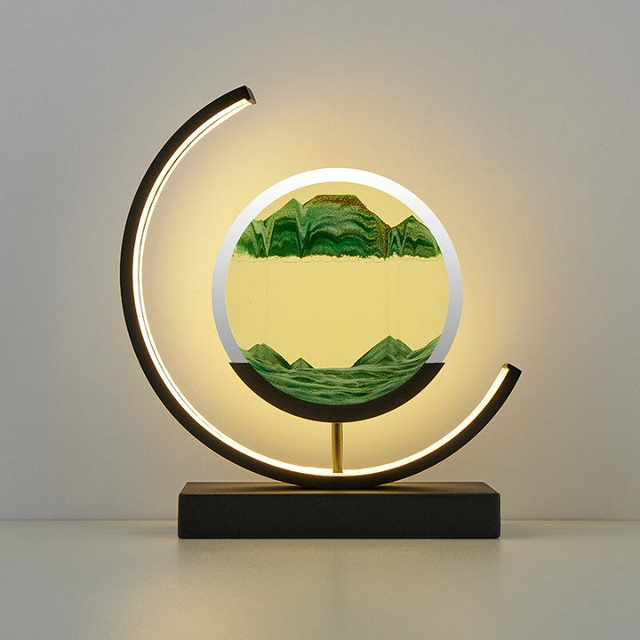 3D Sand Shell Table Lamp - Abyss-Green-Black-The Livary