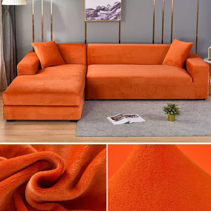 Stretch Velvet Sofa Cover with Luxury Finish - Sofina-Pink-1 Zit (90-140CM)-The Livary