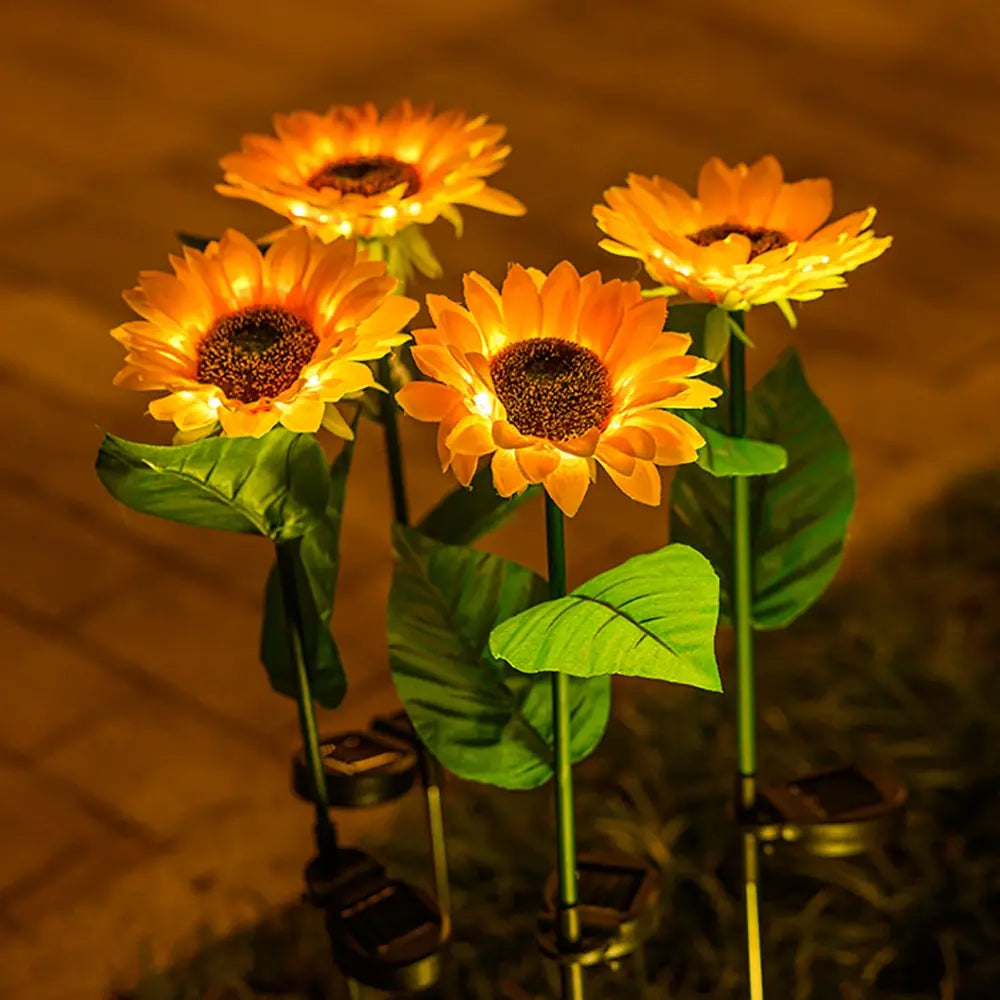 Waterproof Solar Energy Sunflower Lamp - SolarBloom-1-The Livary