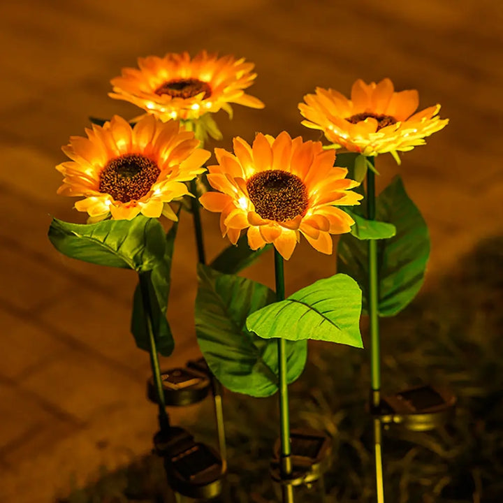 Waterproof Solar Energy Sunflower Lamp - SolarBloom-1-The Livary