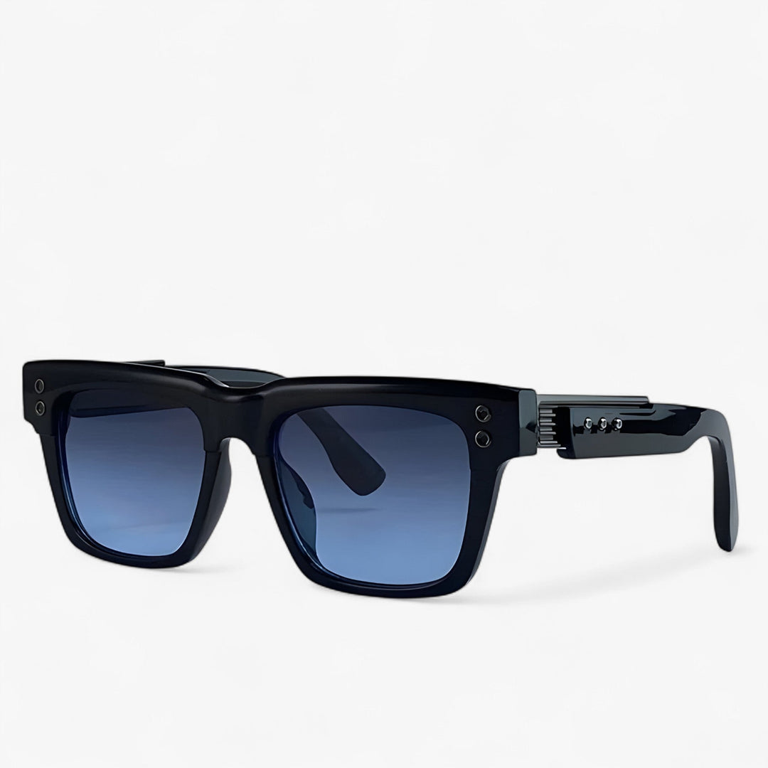 Polarised Steampunk Sunglasses – Axior-Black Blue-The Livary