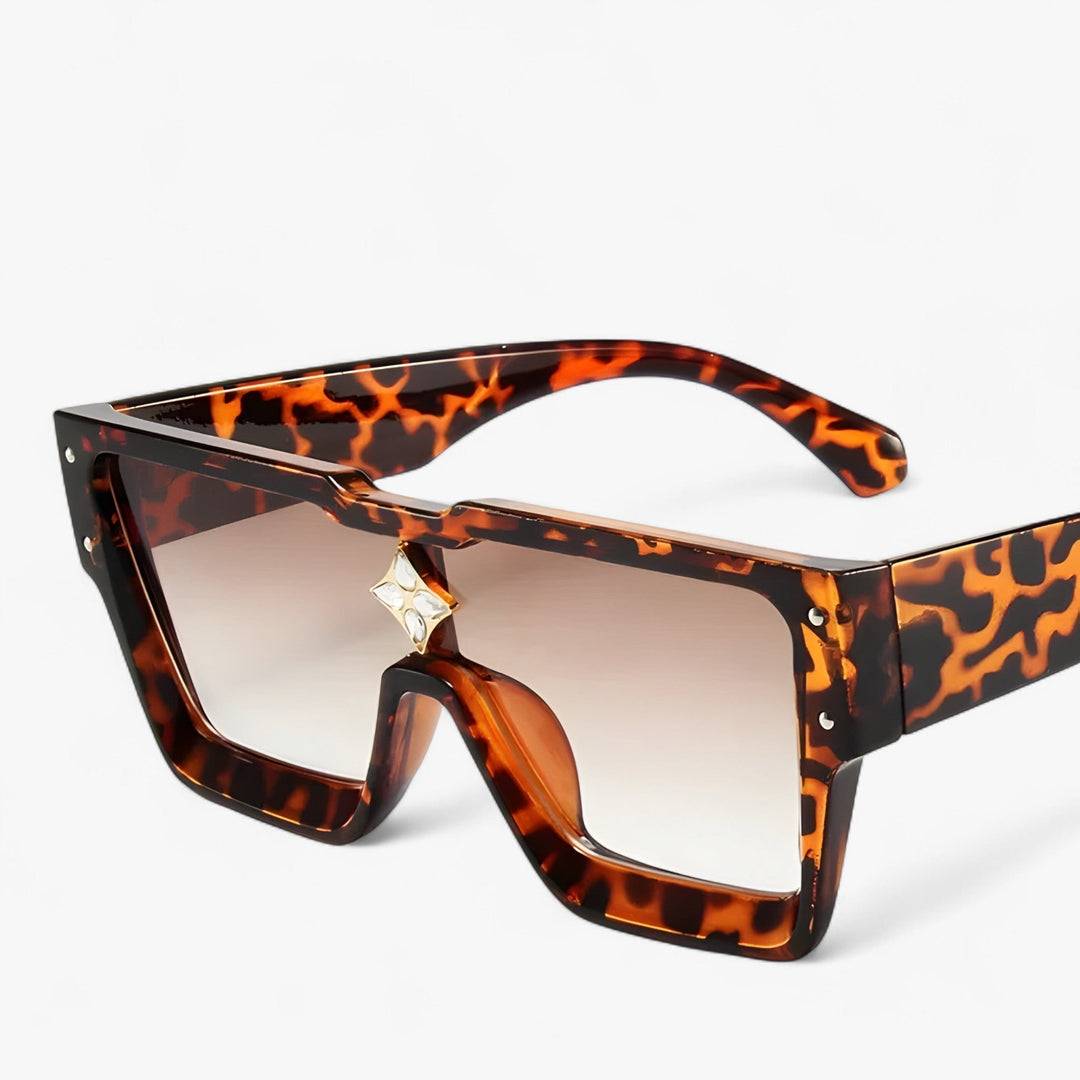 Mirrored Punk Sunglasses – Revik-Leopard Brown-The Livary