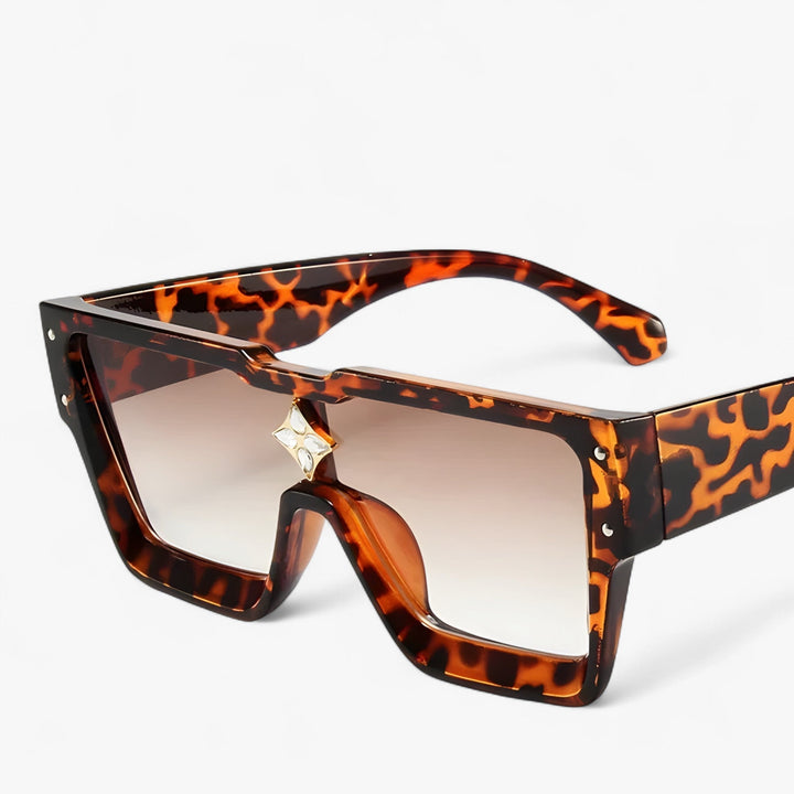 Mirrored Punk Sunglasses – Revik-Leopard Brown-The Livary