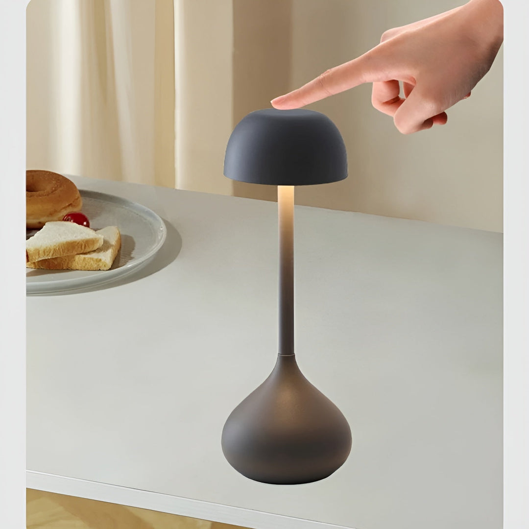 Wireless Dimmable Mushroom Table Lamp - GlowMush-White Mat-The Livary