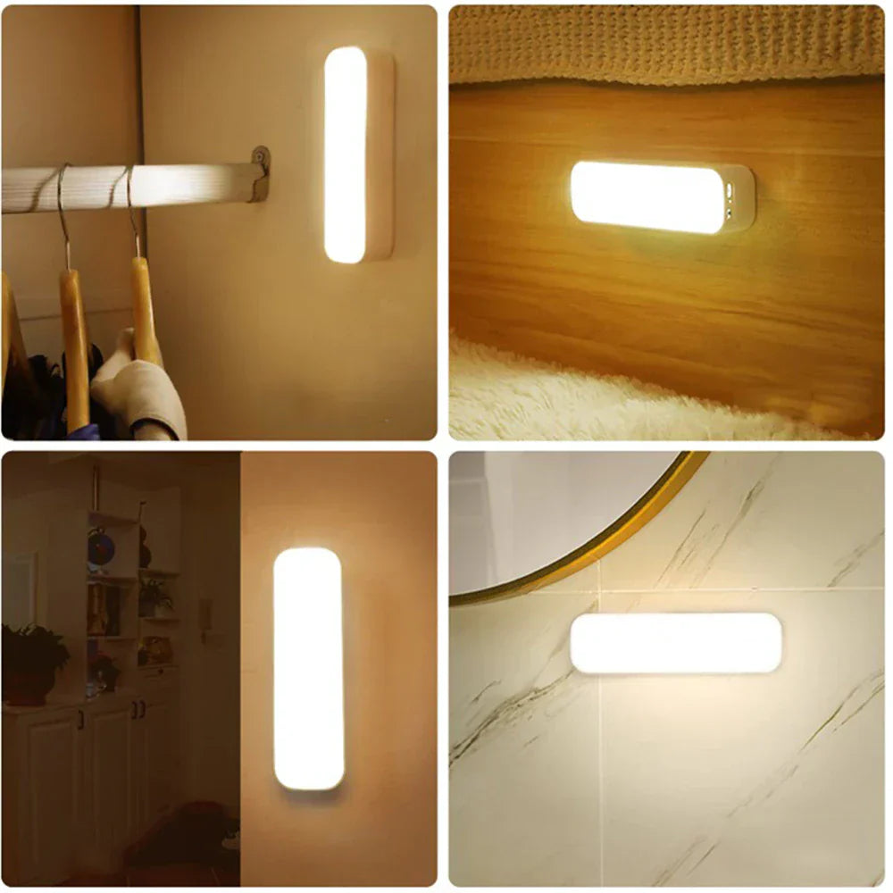 USB Rechargeable Motion Sensor Wall Lamp - BrightSense-White-The Livary
