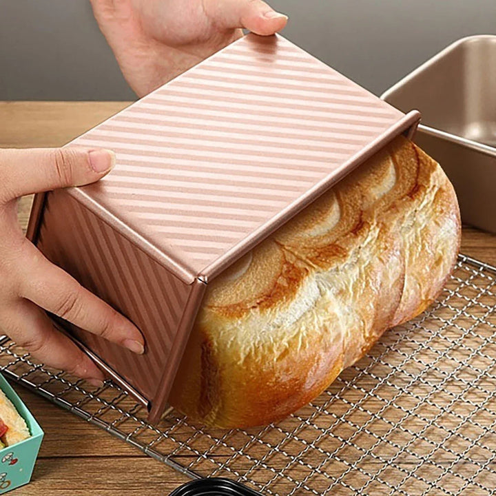 2-piece Rose Gold Non-Stick Bakeware Set with Lid - Brielle-The Livary