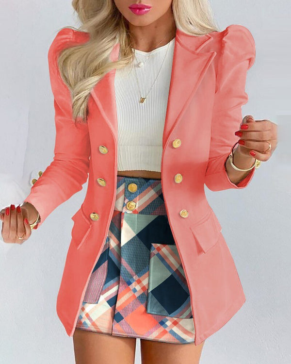 Blazer Skirt Set for Women – Stylish & Versatile – Thalia-Pink-S-The Livary